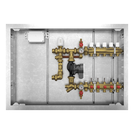 R557R-2 Kompletna grupa mieszająco-dystrybucyjna z szafką, głowicą termostatyczną i termostatem bezpieczeńst